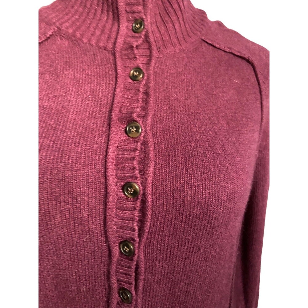 Soft Surroundings Mock Neck Angora‎ Cashmere Sweater Size M Plum Dauphine Luxury - Picture 2 of 11